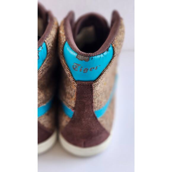 Asics Onitsuka Tiger Womens Seck High Brown Tweed CapriBreeze Size 7.5 S0079 - Picture 10 of 14